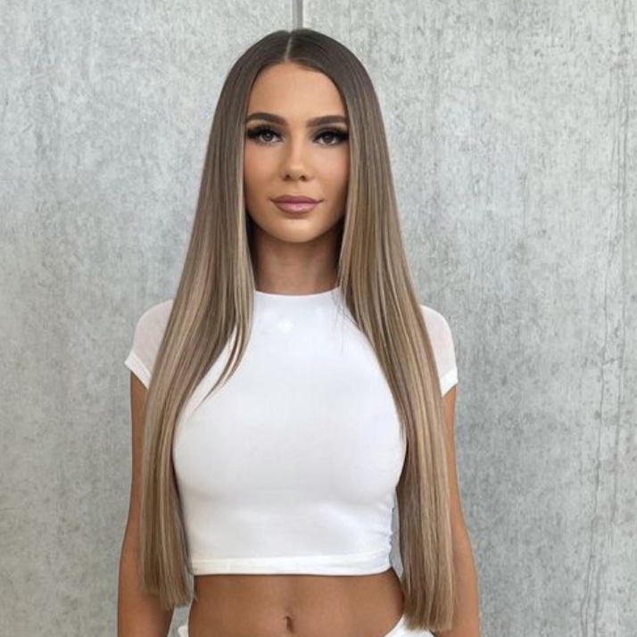 Premium Caramel Swirl Highlighted Weft Human Hair Extensions