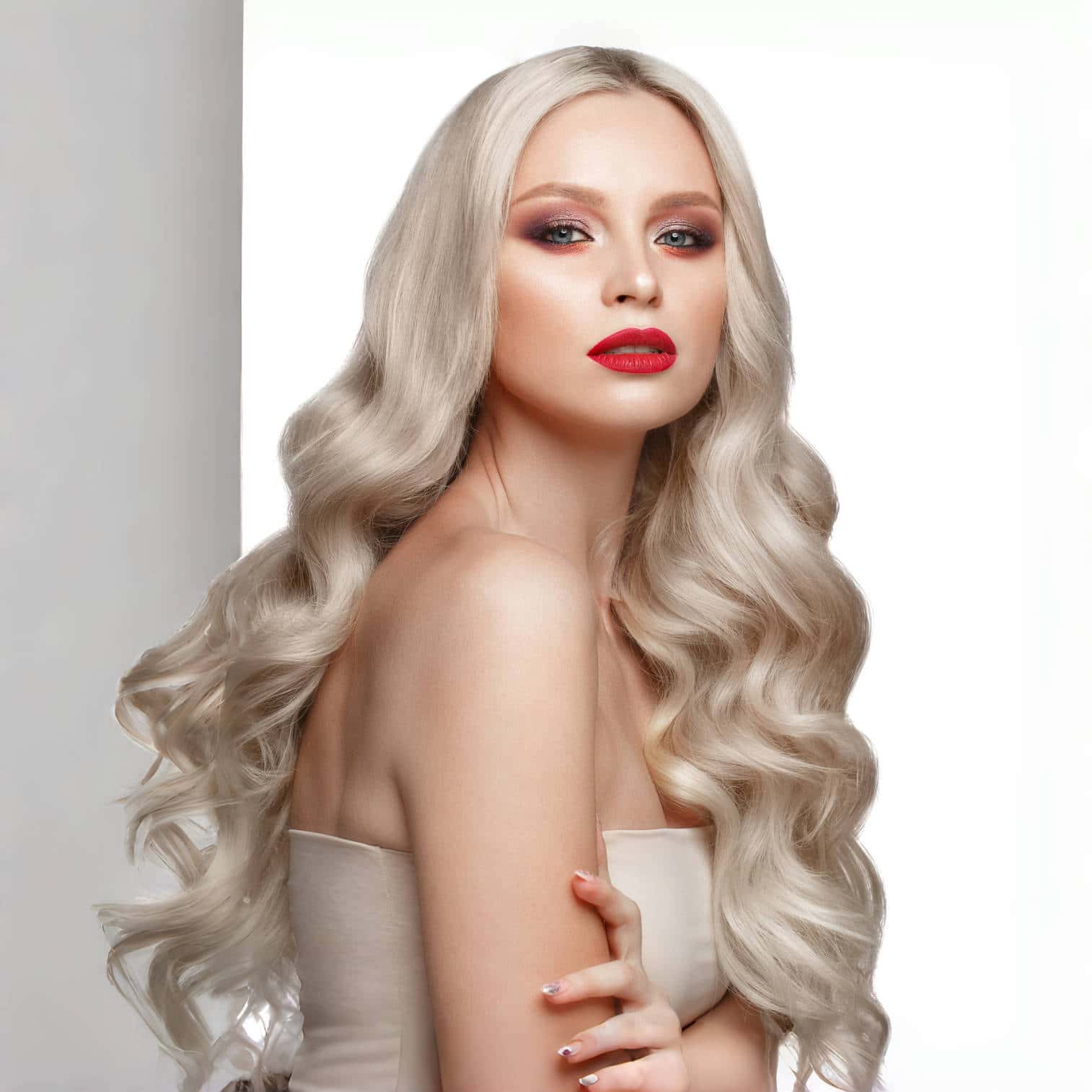 Premium Platinum Blonde Clip In Human Hair Extensions