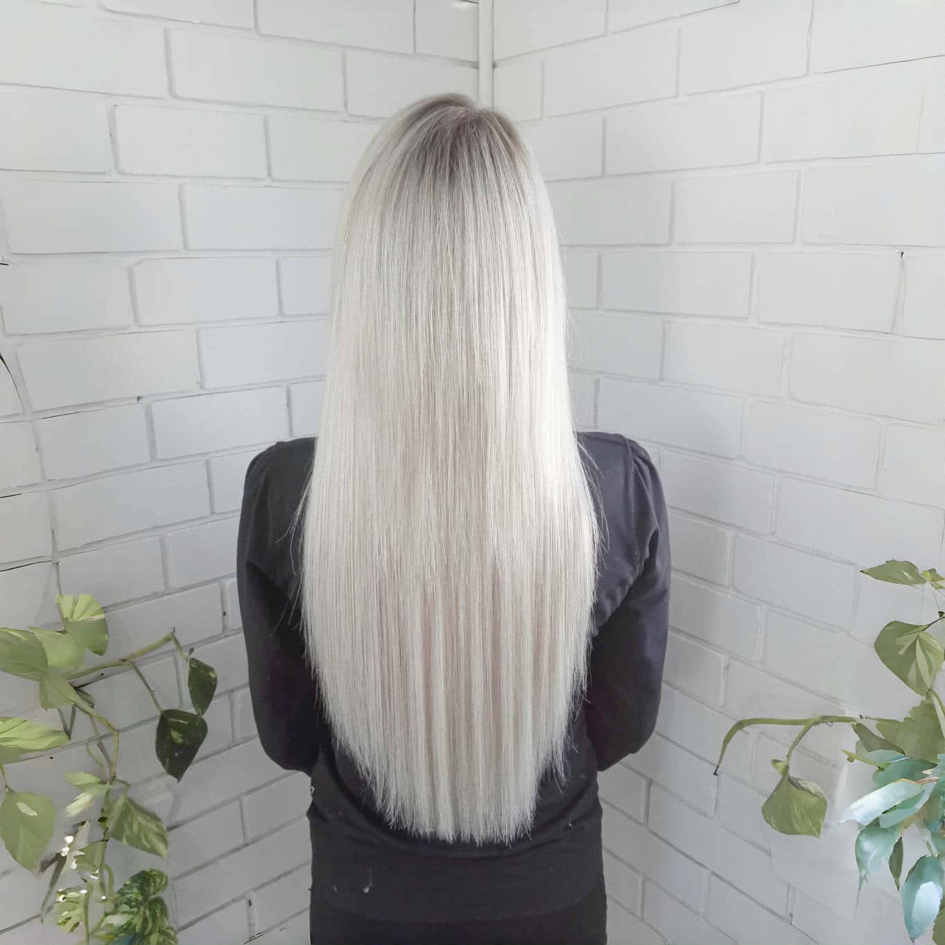 Premium Platinum Blonde Clip In Human Hair Extensions