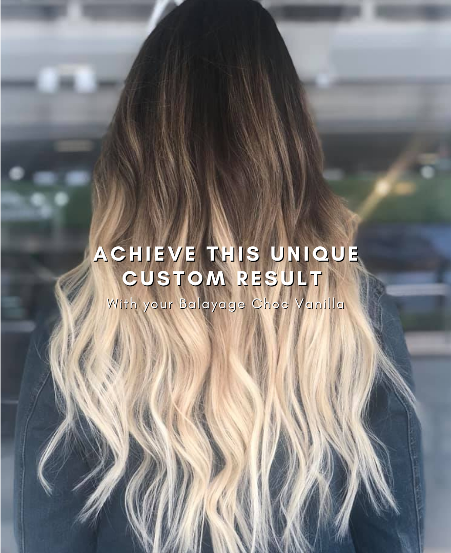 Choc Vanilla Balayage Weft Hair Extensions - Kiki Hair Extensions