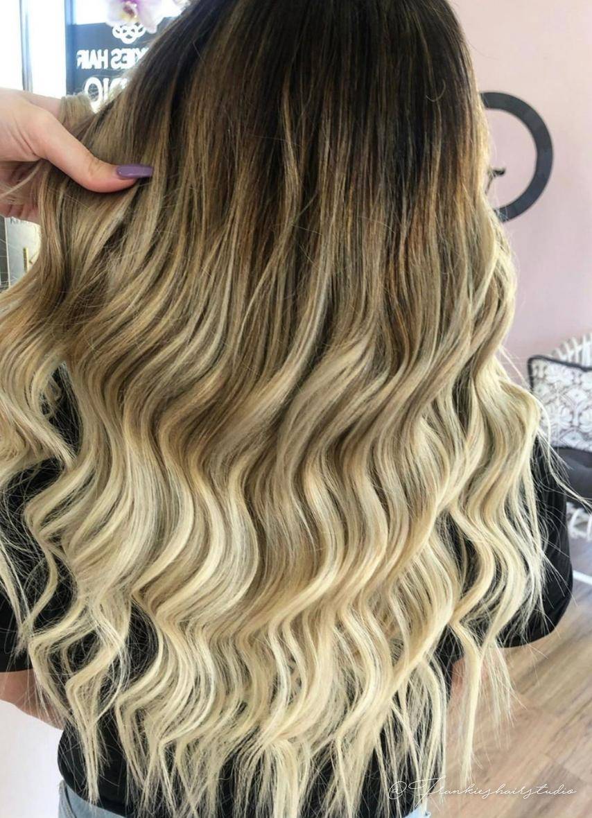 Choc Vanilla Balayage Halo Hair Extensions - Kiki Hair Extensions