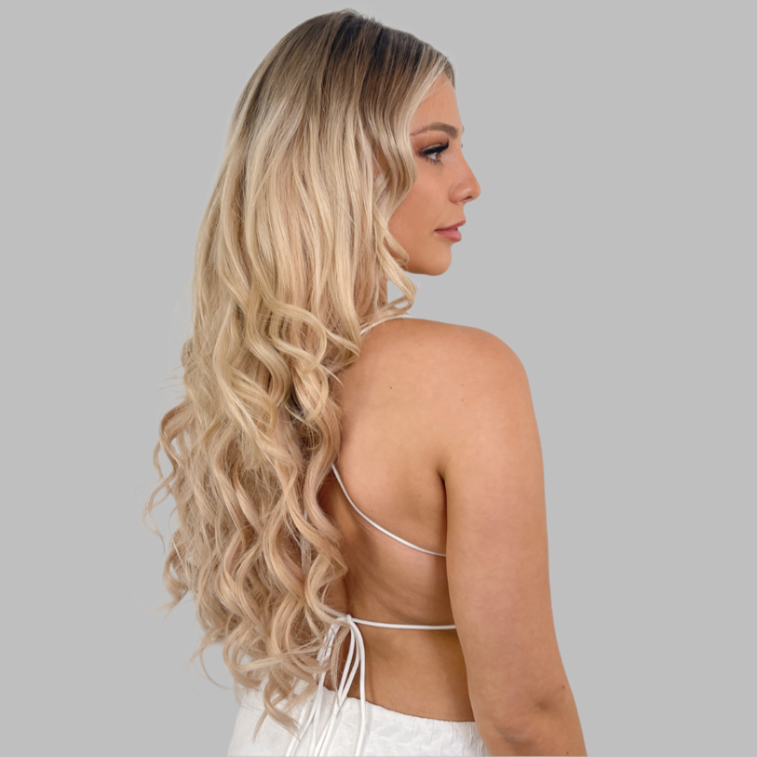 Creme Brûlée Halo Hair Extensions - Kiki Hair Extensions