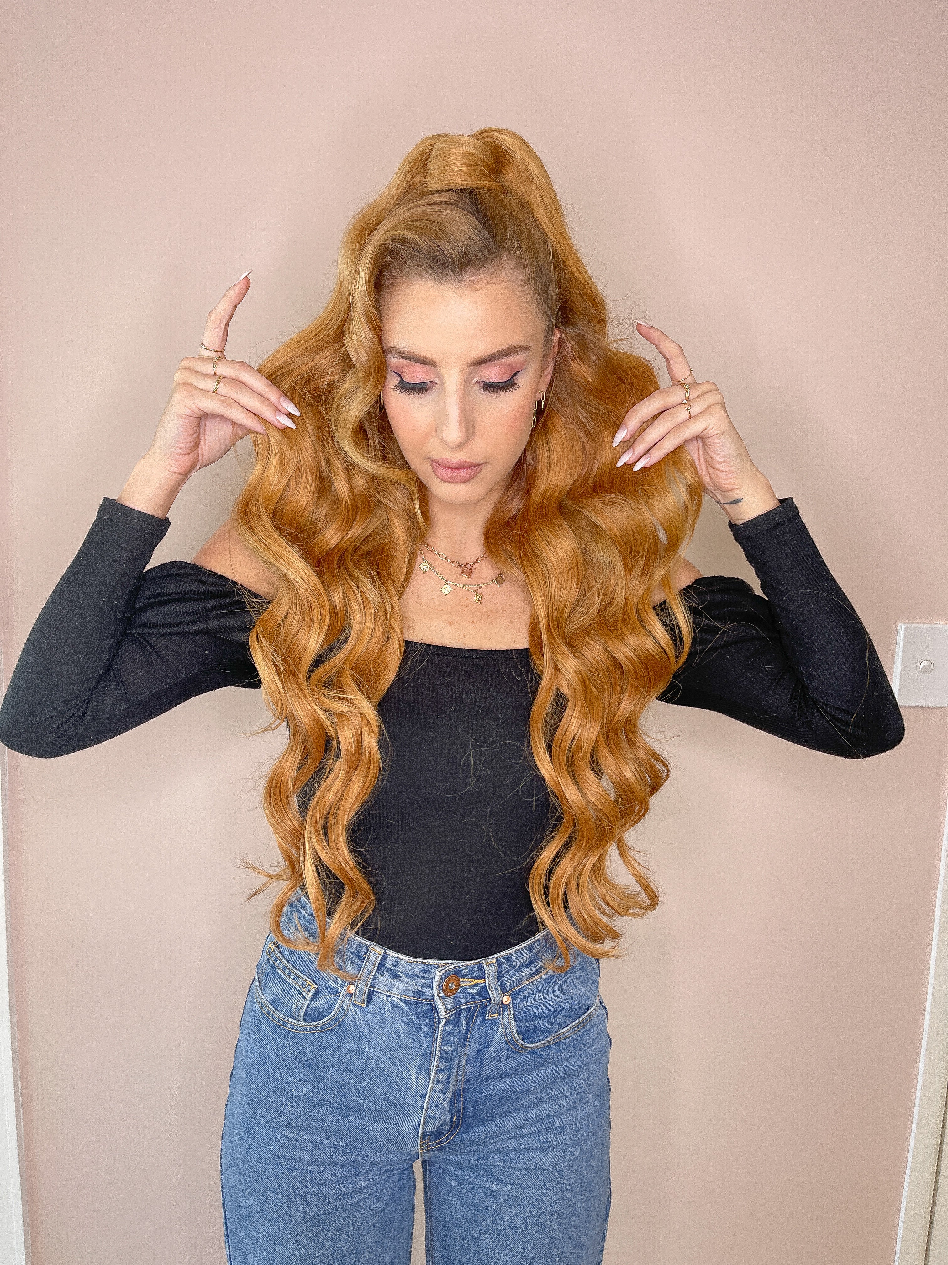 Strawberry Blonde Tape Hair Extensions - Kiki Hair Extensions