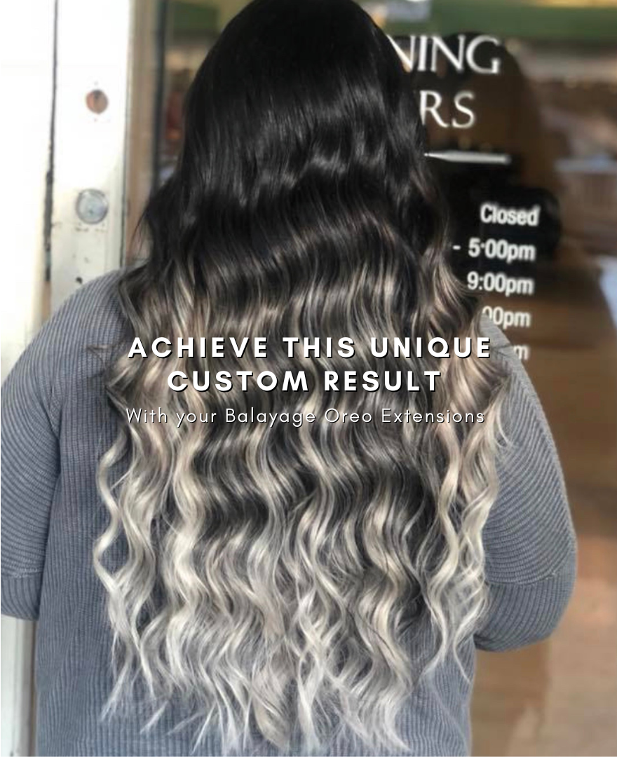 Oreo Balayage Weft Hair Extensions - Kiki Hair Extensions