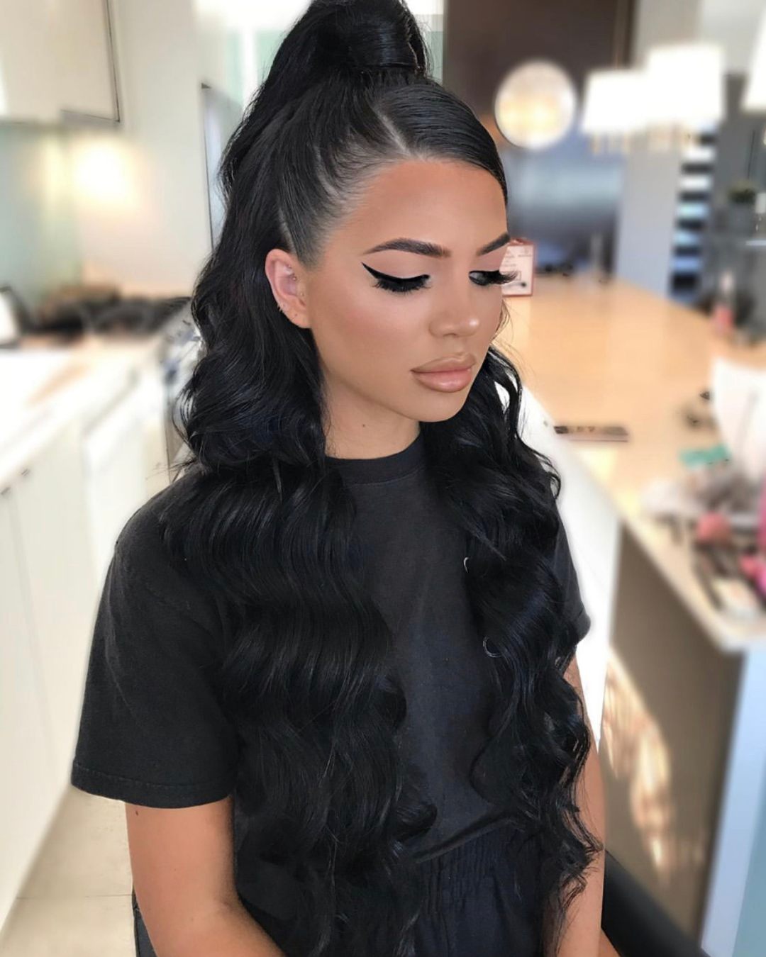 Jet Black Premium Clip In Hair Extensions - Kiki Hair Extensions
