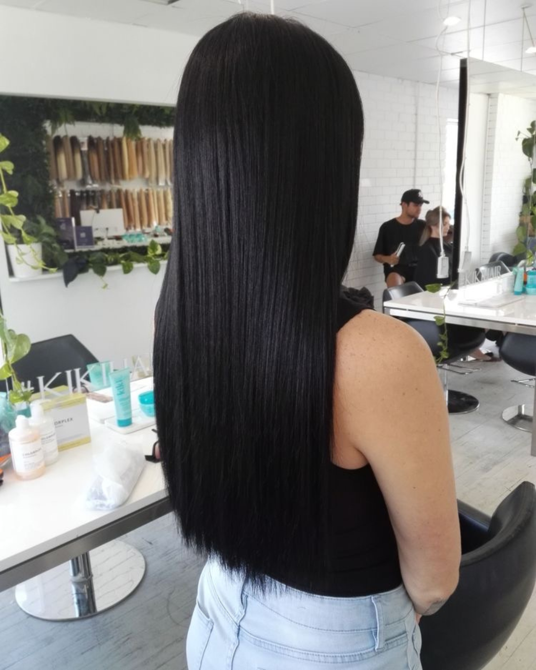 Onyx Black Tape Hair Extensions - Kiki Hair Extensions