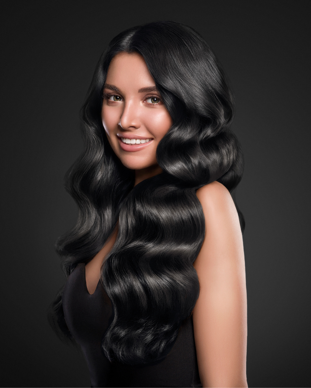 Jet Black Premium Clip In Hair Extensions - Kiki Hair Extensions