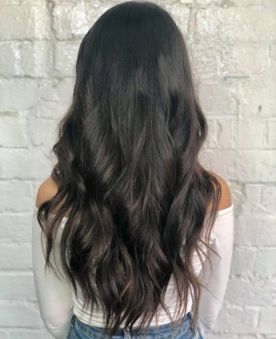 Raven Brown Weft Hair Extensions - Kiki Hair Extensions