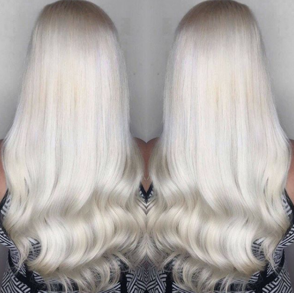 Platinum Blonde Weft Extensions - Kiki Hair Extensions
