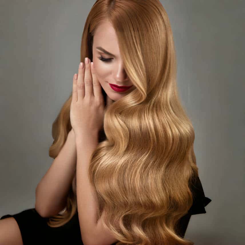 Premium-Honey-Tape-Weft-Hair-Extensions-USA-Customer-Real-Application