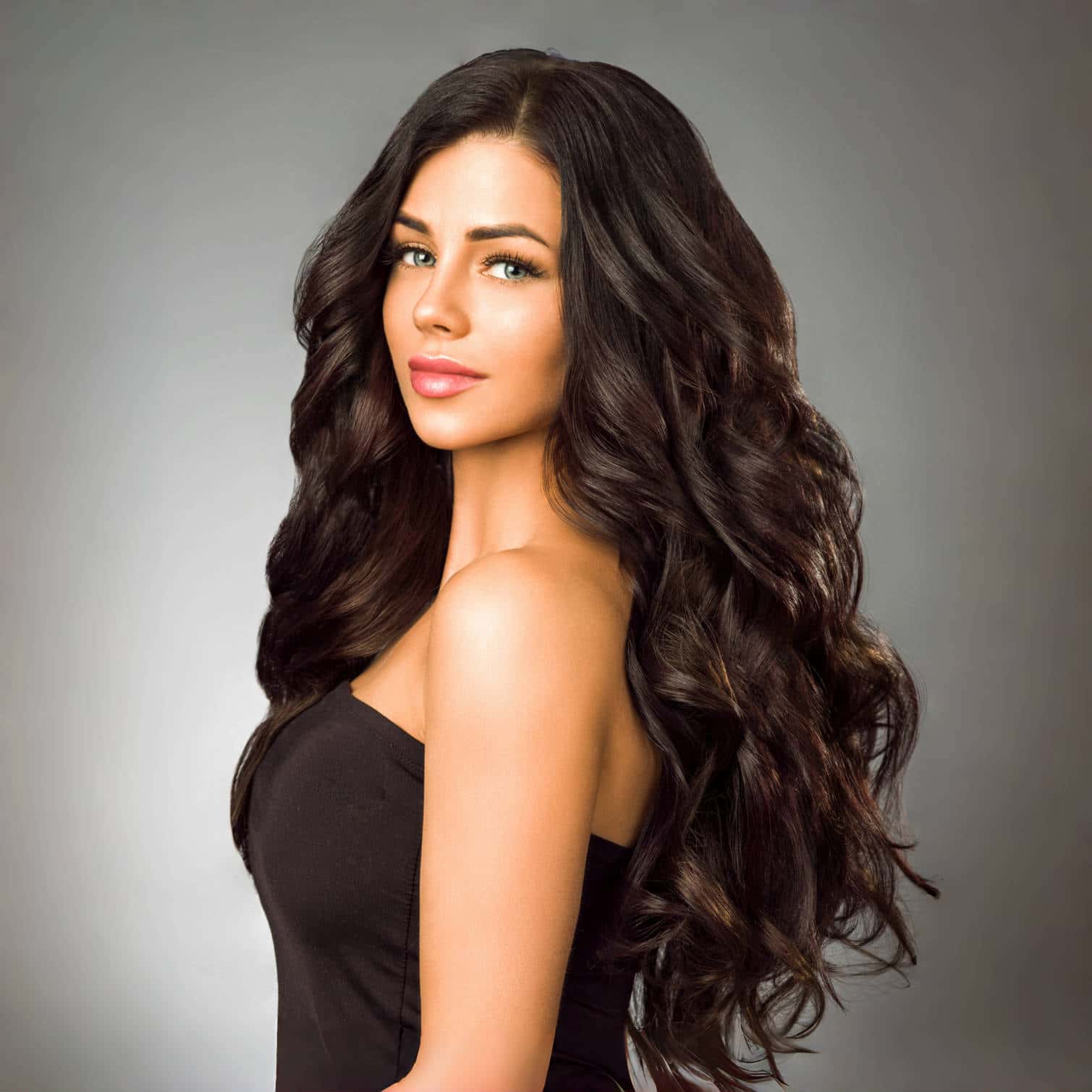 Premium Espresso Brown Tape Human Hair Extensions