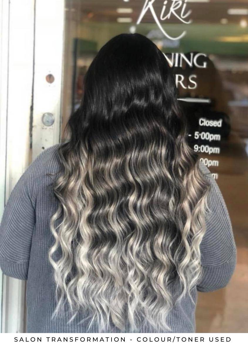 Oreo Balayage Halo Hair Extensions - Kiki Hair Extensions