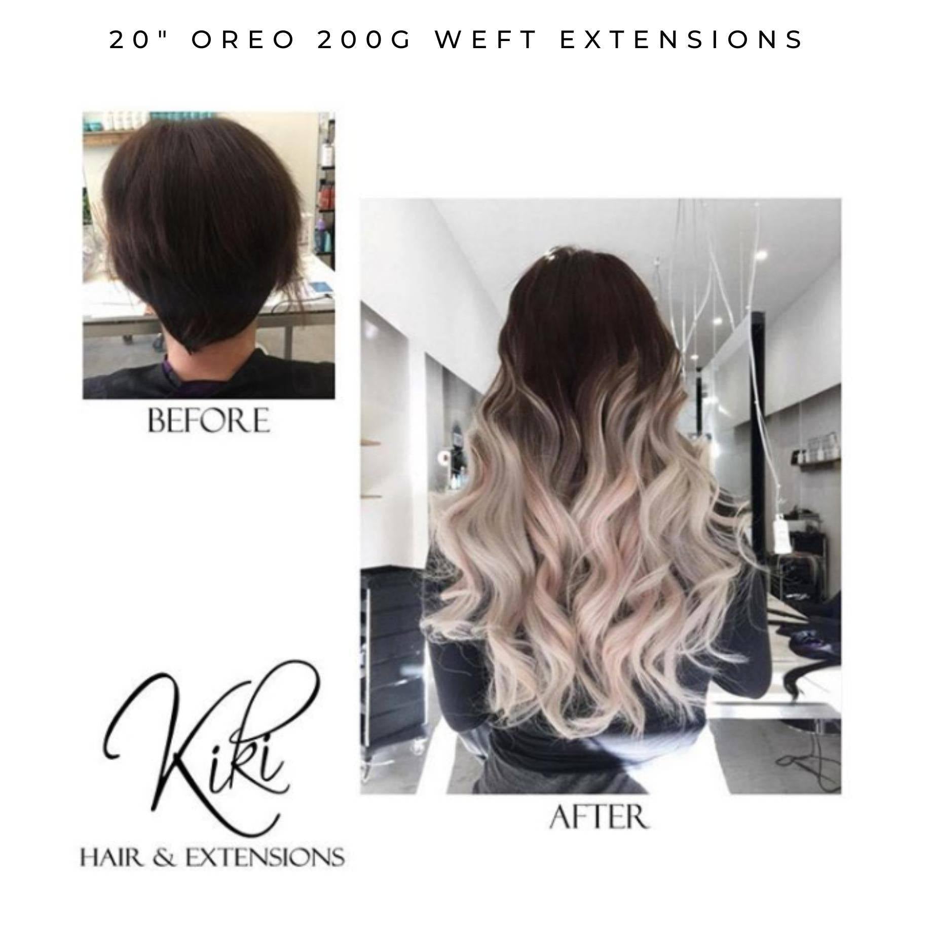 Oreo Balayage Halo Hair Extensions - Kiki Hair Extensions