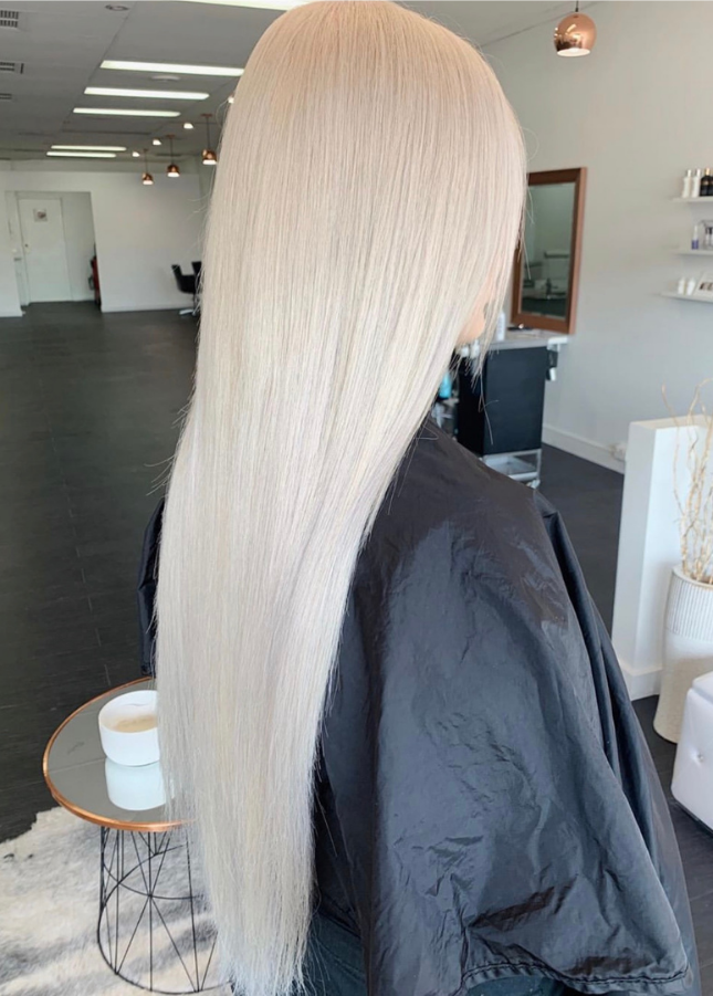 Platinum Blonde Tape Hair Extensions - Kiki Hair Extensions