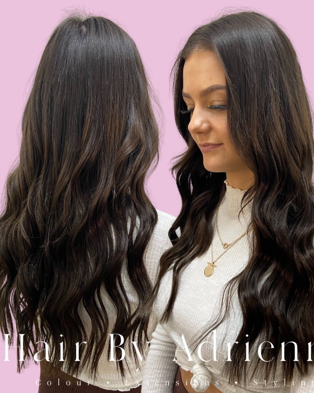 Espresso Brown Weft Hair Extensions - Kiki Hair Extensions