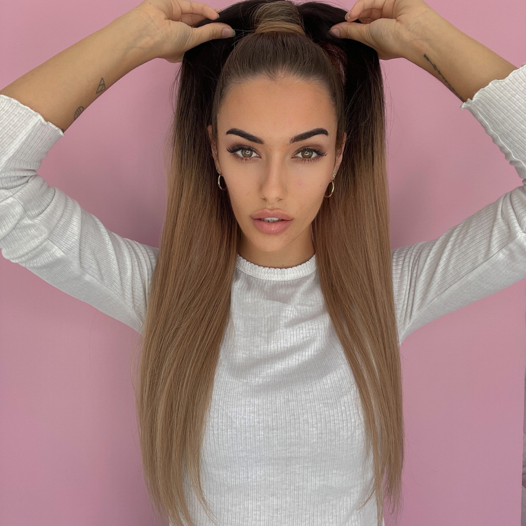 Kit Kat Balayage Clip On Ponytail Extensions - Kiki Hair Extensions