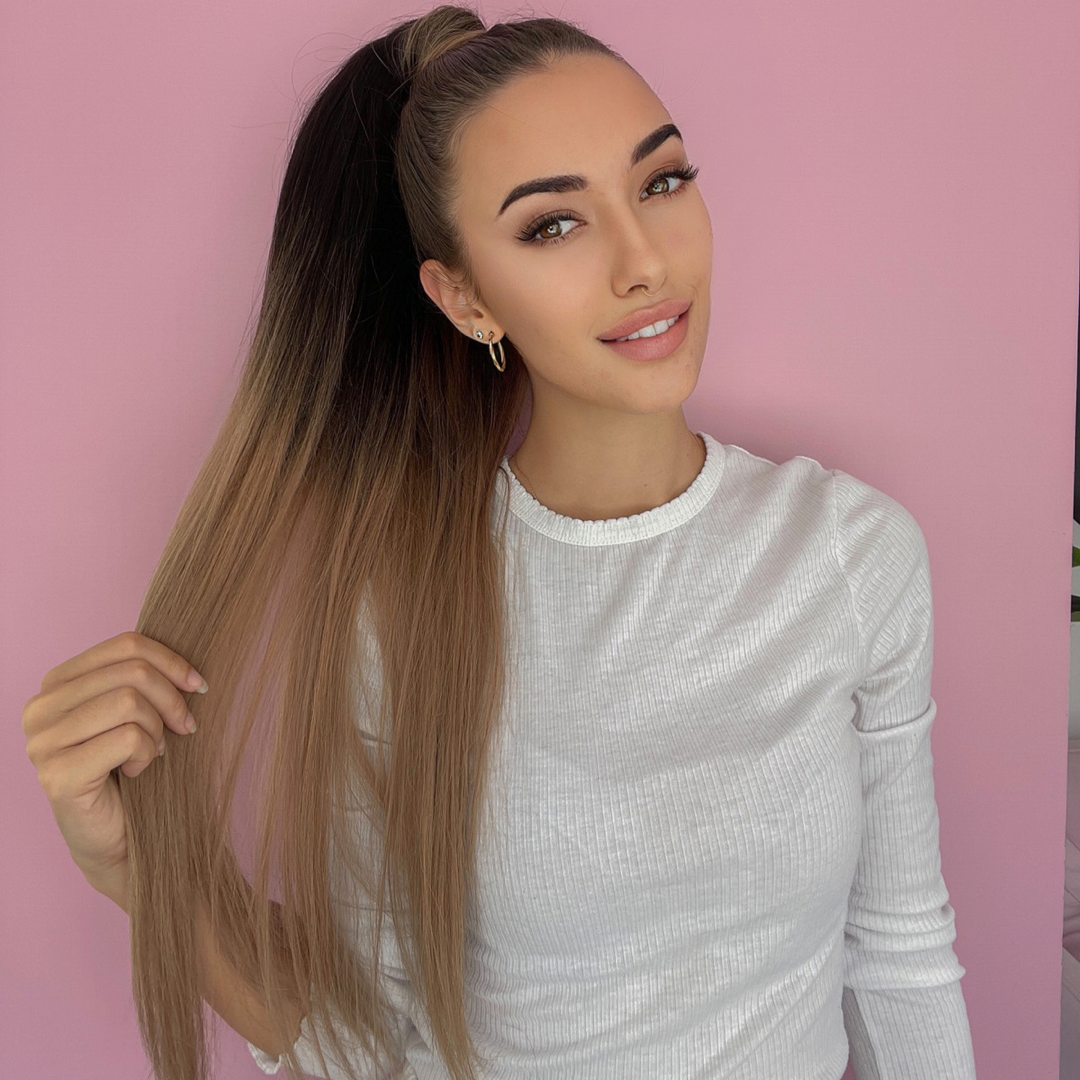 Kit Kat Balayage Clip On Ponytail Extensions - Kiki Hair Extensions
