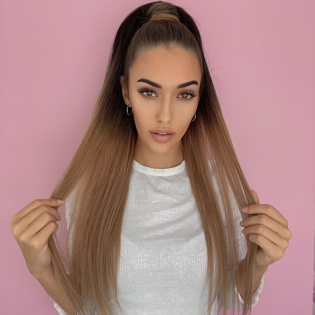 Kit Kat Balayage Clip On Ponytail Extensions - Kiki Hair Extensions
