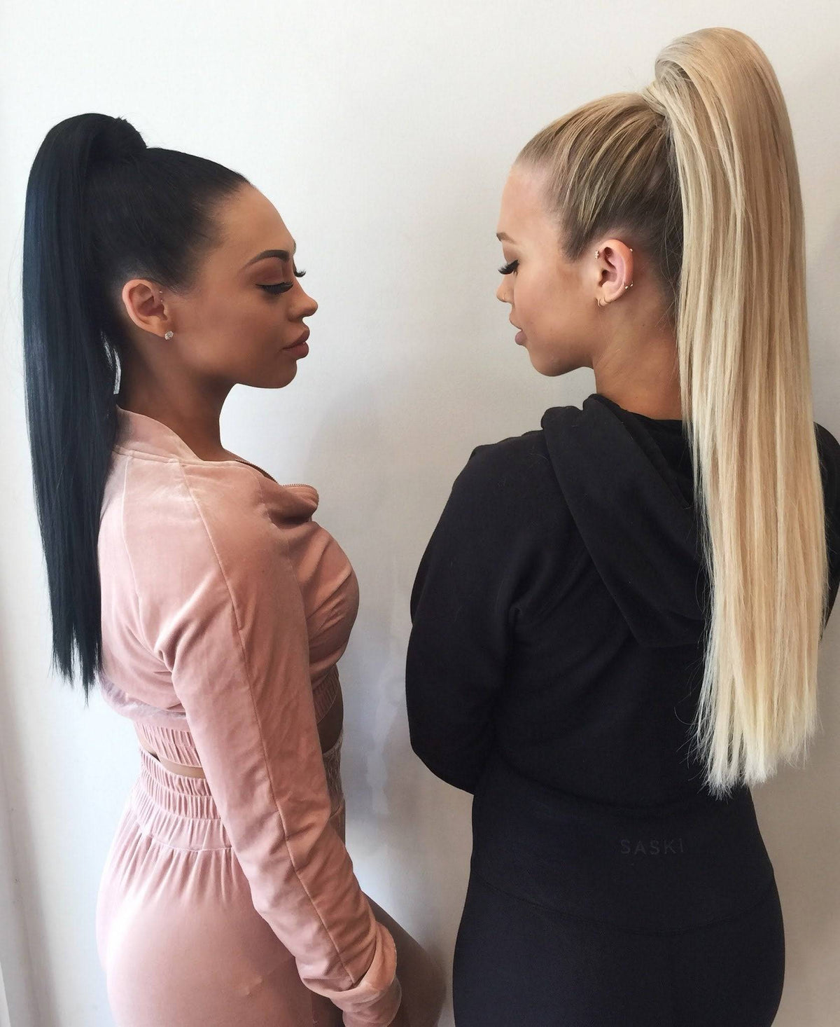 Oreo Balayage Clip On Ponytail Extensions - Kiki Hair Extensions